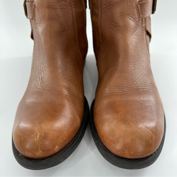 Franco Sarto size 8.5 39.5 pristine tan leather knee high riding western - Picture 3 of 15
